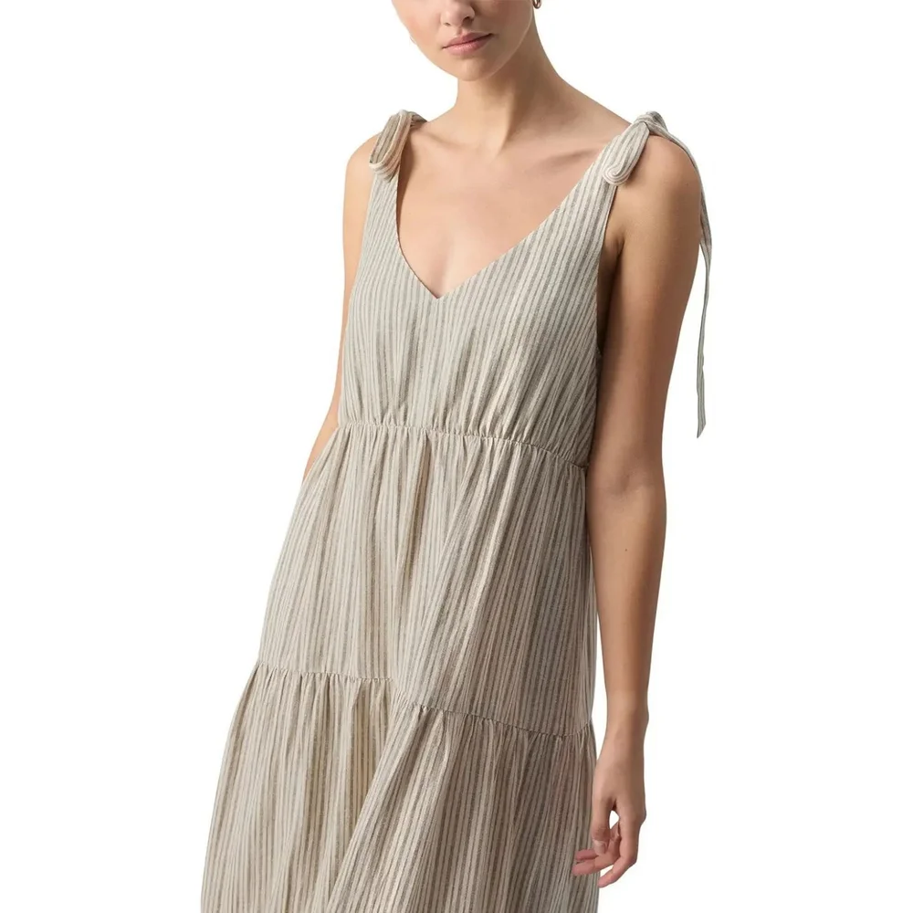 Sanctuary Women's Move Your Body Striped Maxi Dress – Eco Olive Stripe Size S - Picture 3 of 6